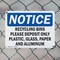 Signmission Recycling Bins Please Deposit Only Plastic, 10 in W x Rectangle, Plastic OS-2PACK-NS-P-710-L-18007 - alternate 5